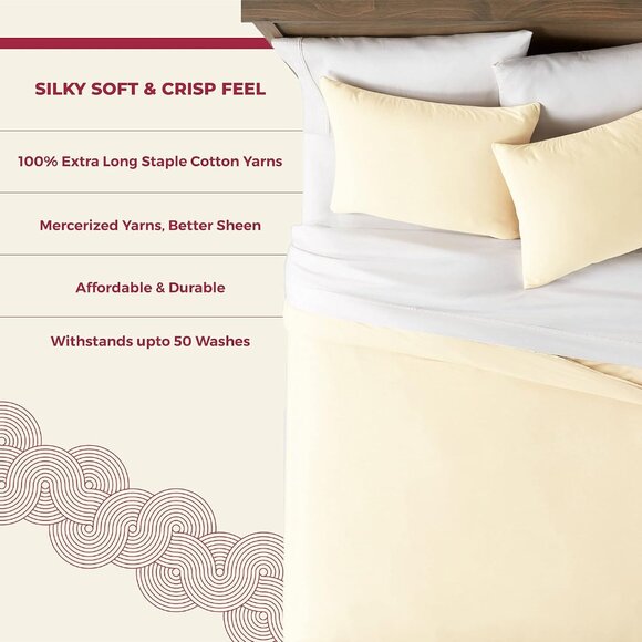 Twin/TwinXL Duvet Cover, 800 Thread Count Sateen 3 Pc Egyptian Cotton - Picture 2 of 9
